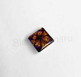 Kabošon čtvercový, čtverec sklo 15 mm (AD265)