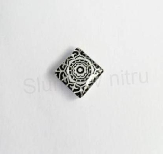 Kabošon čtvercový, čtverec sklo 15 mm (AD269)