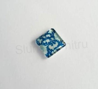 Kabošon čtvercový, čtverec sklo 15 mm (AD277)