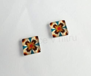 Kabošon čtvercový, čtverec sklo 15 mm (AD280)