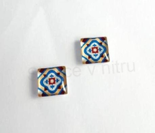 Kabošon čtvercový, čtverec sklo 15 mm (AD285)