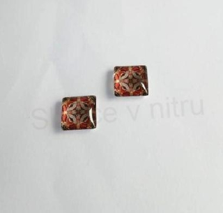 Kabošon čtvercový, čtverec sklo 15 mm (AD294)