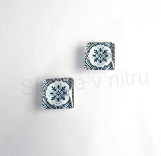 Kabošon čtvercový, čtverec sklo 15 mm (AD303)