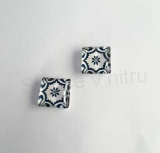 Kabošon čtvercový, čtverec sklo 15 mm (AD304)