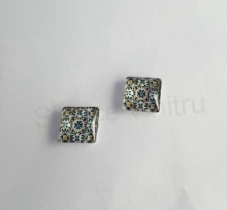 Kabošon čtvercový, čtverec sklo 15 mm (AD306)