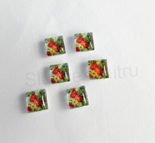 Kabošon čtvercový, čtverec - sklo 10 mm (AD311)