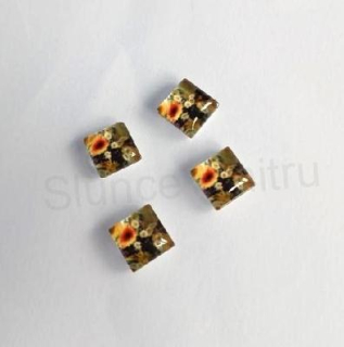 Kabošon čtvercový, čtverec - sklo 10 mm (AD314)