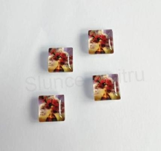 Kabošon čtvercový, čtverec - sklo 10 mm (AD316)