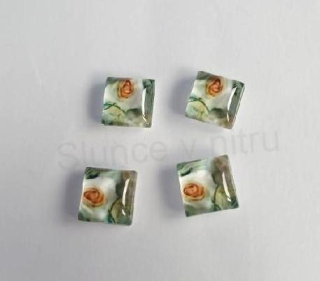 Kabošon čtvercový, čtverec - sklo 10 mm (AD317)