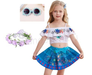 Dívčí dvoudílné plavky s doplňky velikost 3–9 let (W253)