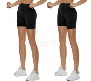 Dámské sportovní fitness kraťasy černé – velikost L až XL (K571)