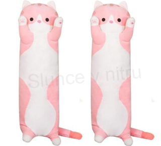 Dlouhý plyšový polštář kočka 50 cm (D1044)