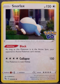 Snorlax - 055/078 - Holo - Pokémon GO (D1094)