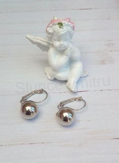 Platinové náušnice s perlou (BB872)