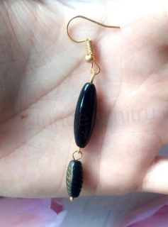 Dlouhé visací náušnice s oválky (BB882)