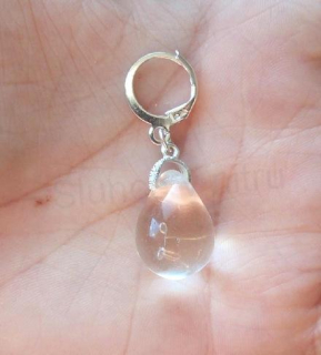 Kruhové visací náušnice kapka, slza (BB886)