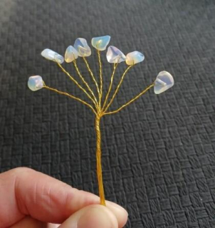 Větvička na strom štěstí opalit 16 cm (VAN25)