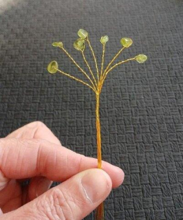 Větvička na strom štěstí olivín 16 cm (VAN30)