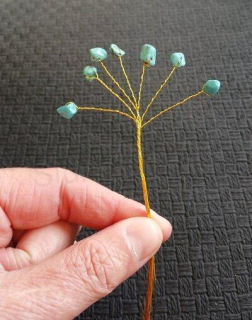 Větvička na strom štěstí tyrkenit 16 cm (VAN31)