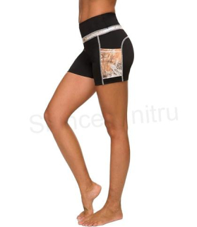 Dámské sportovní kalhoty s vysokým pasem, šortky – velikost S (K597)