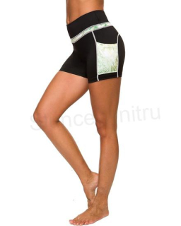 Dámské sportovní kalhoty s vysokým pasem, šortky – velikost L (K598)