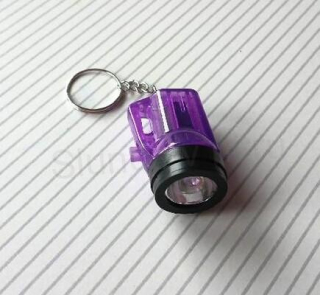 Kličenka, přívěšek mini kapesní sviticí baterka fialová (HB658)