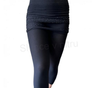 Dámské elastické legíny se sukní – černé, velikost S–3XL (K603)