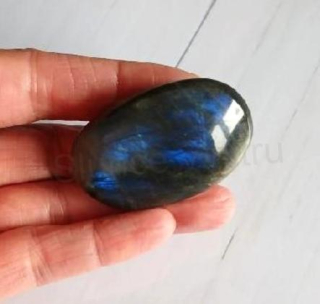 Minerální masažní kámen, mýdlo, hmatka labradorit 55 g (X1956)