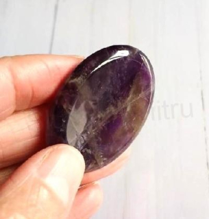 Minerální masažní kámen, miska, hmatka ametyst 19 g (X1958)