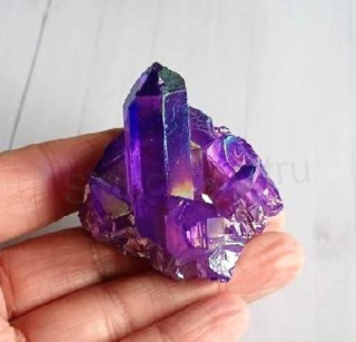 Aqua aura křišťál 79 g galvanicky pokovený (X1962)