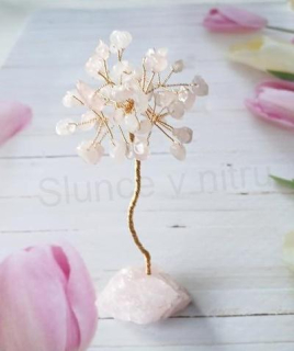 Minerální strom života, štěstí růženín, výška 12 - 13 cm (X1977)