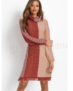 Úpletové šaty s rolákem velikost 2 XL (K440)