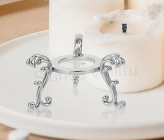 Kovový podstavec na křišťálové koule platinový (AE50)