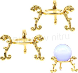 Kovový podstavec na křišťálové koule zlatý (AE51)