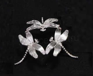 Kovový podstavec vážky na křišťálové koule platinový (AE52)