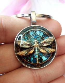 Klíčenka, přívěšek na klíče vážka (H674)