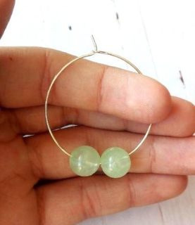 Náušnice kruhy sviticí korálky ve tmě velikost 3,4 cm (BB890)