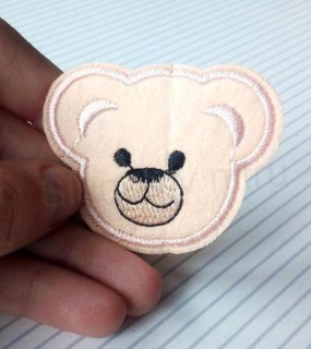 Nášivka, nažehlovačka medvídek béžový 5,5 cm (C725)