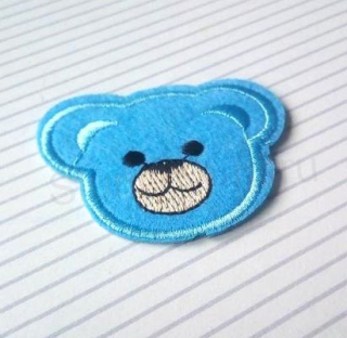 Nášivka, nažehlovačka medvídek modrý modrý 5,5 cm (C728)