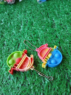 Klíčenka, přívěšek na klíče Fidget s Pop it Toys Sněhulák (D1105)