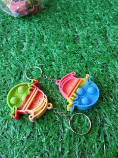 Klíčenka, přívěšek na klíče Fidget s Pop it Toys Sněhulák (D1106)