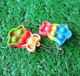 Klíčenka, přívěšek na klíče Fidget s Pop it Toys Zvonek (D1108)