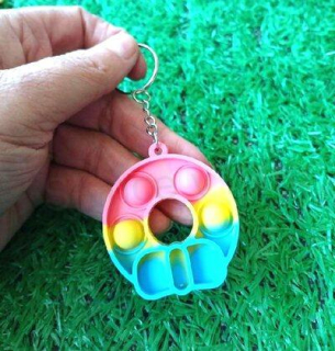 Klíčenka, přívěšek na klíče Fidget s Pop it Toys podkova modrá (D1116)
