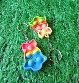 Klíčenka, přívěšek na klíče Fidget s Pop it Toys Zvonek (D1117)