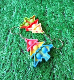 Klíčenka, přívěšek na klíče Fidget s Pop it Toys stromeček (D1118)