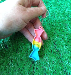 Klíčenka, přívěšek na klíče Fidget s Pop it Toys Bombon modrý (D1119)