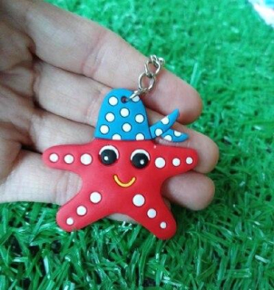 Klíčenka, přívěšek na klíče mořská hvězdice (D1121)