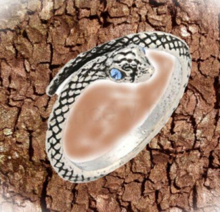 Hadí prsten s kamínky | 6 kusů v balení (BP527)