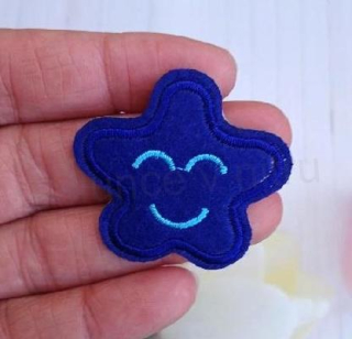 Nášivka, nažehlovačka hvězda tmavě modrá 4,4 cm (C738)