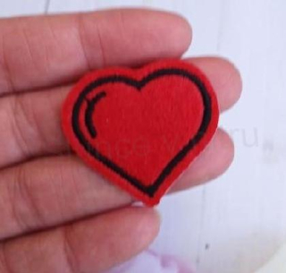 Nášivka, nažehlovačka srdce 3,8 cm (C756)
